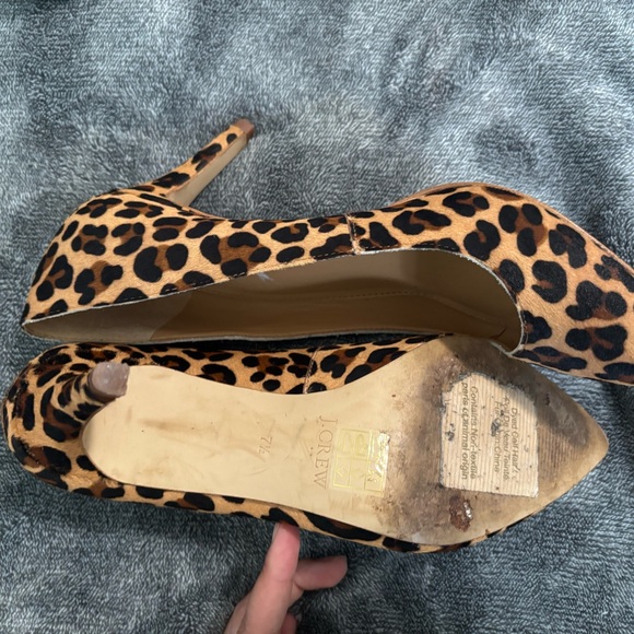 J. Crew Leopard Print Heels - Brown and Black - Picture 2 of 5